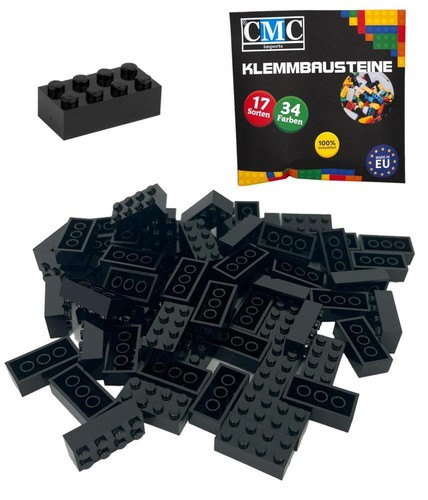 100 klemmbausteine schwarz - 100,