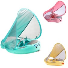 Baby Schwimmring Schwimmreifen mit Sonnendach für Kinder 3-24 Monate