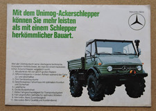 orig. Prospekt MB Unimog Programm Poster 1975 Traktor Schlepper