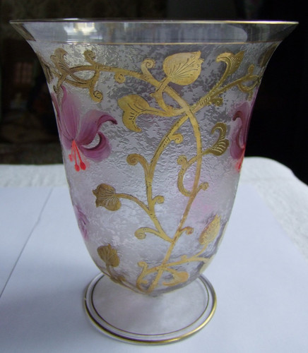 Jugendstil vase geätzter - jugendstil,