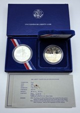 2 x USA 1 Dollar $ 1986 Silber .900 Statue of Liberty Münze 48 g Feinsilber *PP*