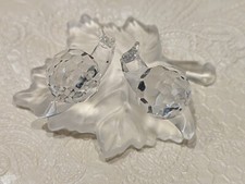 Swarovski Kristall Figur Schnecken auf Blatt Weinbergschnecken