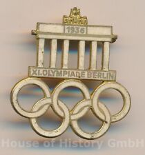 141544: Olympiade 1936 Besucherabzeichen, olympische Ringe, Brandenburger Tor