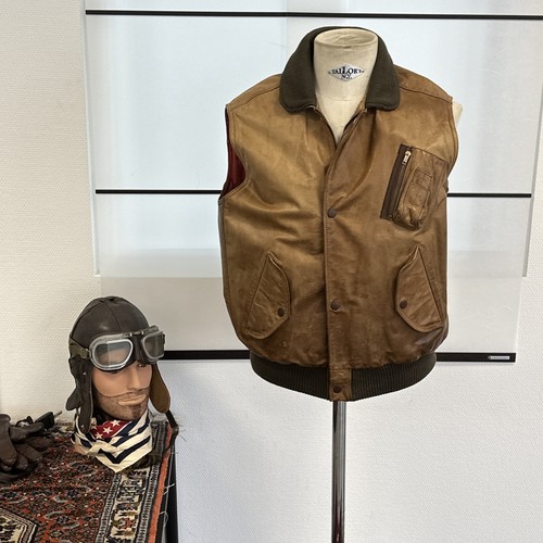 Echte vintage leder flieger - echte,