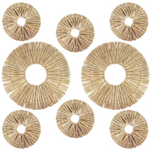 Wanddeko boho rattan 8er - boho, set