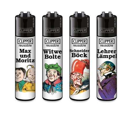 Clipper feuerzeug 4er set - feuerzeug,