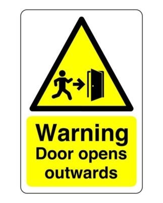 Warnschild tür öffnet - warnschild,