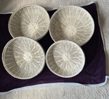 4x Korb aus Holz, Holzkorb, weiß lackiert, versch. Größen, Einzelverkauf möglich