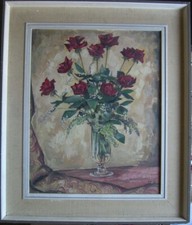::STILL LIFE RED ROSES IN
