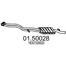 MTS 01.50028 Mittelschalldämpfer Schalldämpfer für BMW 5 Limousine (E60)