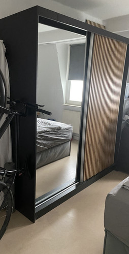 Kleiderschrank vilan schwarz - kleiderschrank,