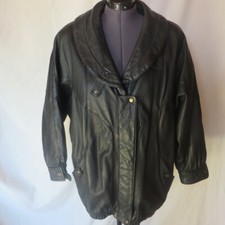 NORMA Modell tolle Lederjacke Steppfutter Schalkragen schwarz Gr. 42 top