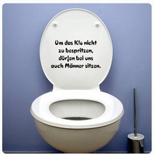Klospruch Aufkleber für WC Deckel Sticker Wandtattoo BAD Klodeckel Spruch TDA027