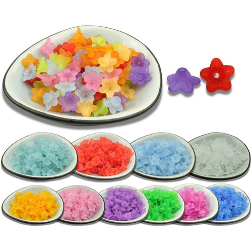 100 acrylperlen blüte 10x5mm - 100,
