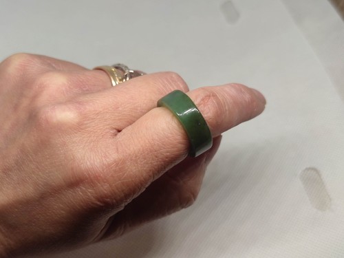 Echter grüner jade - jade, ring