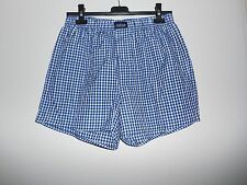 Herren Badeshorts oder Unterwäscheshorts, blau kariert , Gr. M