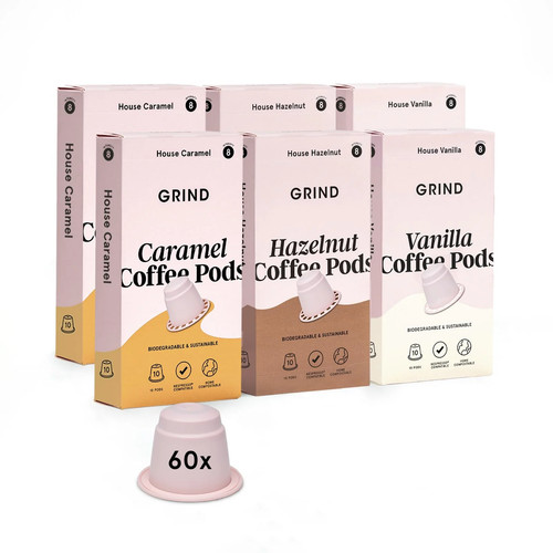 Kaffeepadsammlung mit