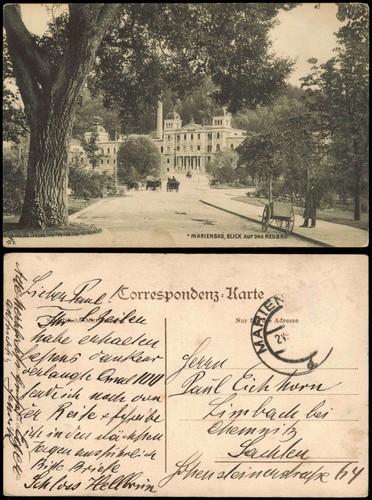 Postcard marienbad mariánské - postcard,