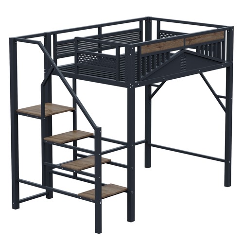 Hochbett schwarz 140x200 - hochbett, cm