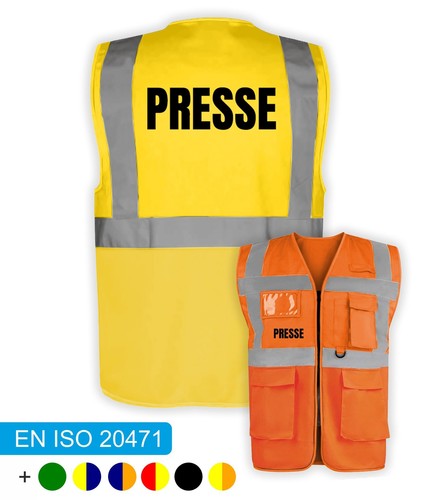 Presse warnweste - warnweste, |