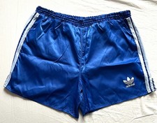 Vintage 80er Adidas Glanz Nylon Sport Hose / Shorts / Turnhose Gr. 7 (L)