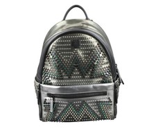 MCM Rucksack Tasche silber