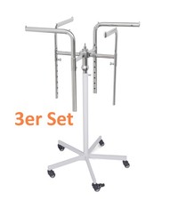 3x Verkaufständer Kreuzständer Rollstände Textilständer Rollen Hosenständer 