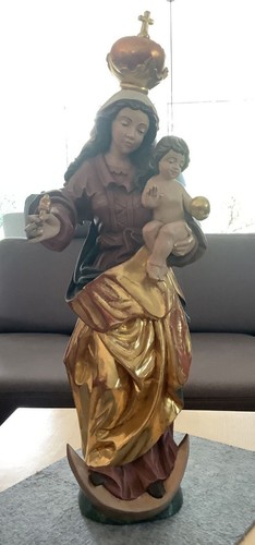 Madonna mit kind holz - mit, kind,