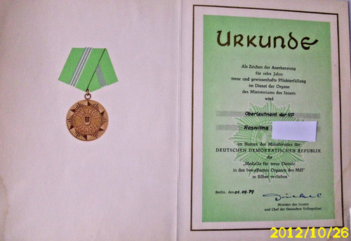 Urkunde mdi medaille - urkunde, mdi-medaille