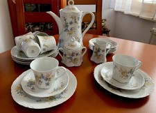 Hutschenreuther Porzellan Kaffeeservice Blumendekor 6 Personen 21 tlg Top Zustan