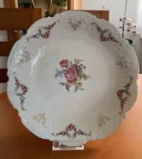 Schirnding Bavaria Porzellan Schale Teller Prunkt Goldrand Blumen Vintage Top