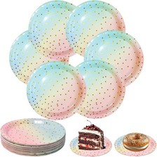 Buntes Pappteller Set, 50