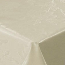 PVC Tischdecke Dahlia Blume Creme Wachstuch · Länge & Breite wählbar· abwaschbar