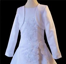 Jacke Bolero weiß 122 - 140 - 158 zu Kleid Kommunionkleid Taufkleid Hochzeit neu