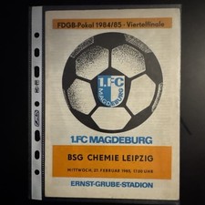 FDGB Pokal 1. FC Magdeburg - Chemie Leipzig 27.2.1985
