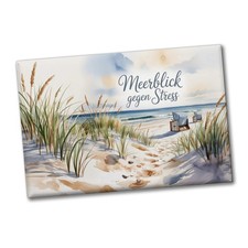 Ostsee Strandkorb Souvenir Magnet - Meerblick gegen Stress