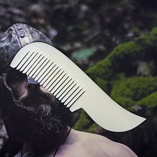 2x kleiner Bart Kamm 9 x 2,4 cm  z. Bartpflege Knochenkamm Handarbeit Knochen