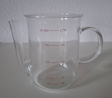 Fettreduzierkanne 950 ml Fetttrennkanne Glas