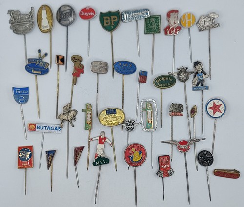 Sammlung alte pins - werbung,