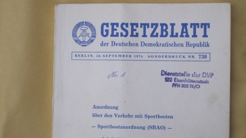 Ddr gesetz sbao anordnung - sbao,