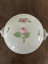 Kleine Terrine mit Deckel, von Fürstenberg, Alte Serie, Rote Rose