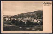 Wambach i. T., Ortsansicht mit Hügel, Ansichtskarte 