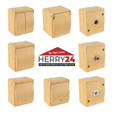 Schalter steckdose holz buche - holz,