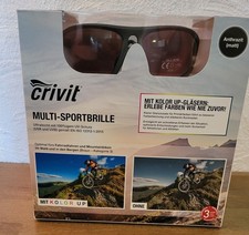 CRIVIT Multi-Sportbrille Sonnenbrille + Zubehör Radbrille Fahrradbrille  Neu