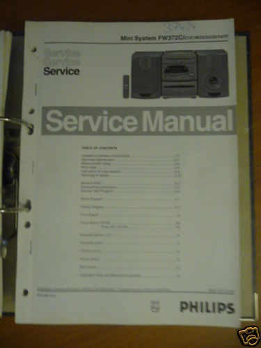 Service manual für philips - service, fw
