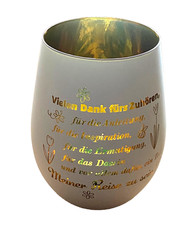 Windlicht aus Glas mit Gravur - OVP - neuwertig - nie benutzt