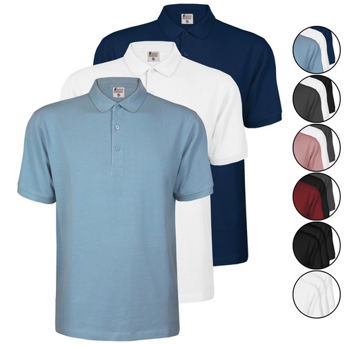 Herren polo shirts 3er - 3er, set