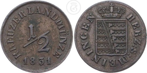 Kreuzer 1831 sachsen - 1/2,