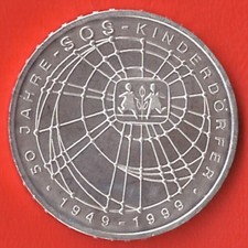 10 Deutsche Mark - 50 Jahre SOS - Kinderdörfer - 1999 J 