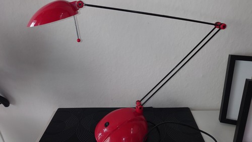 Schreibtischlampe vintage rot